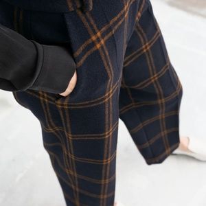 Cropped Wool Blend Pants
